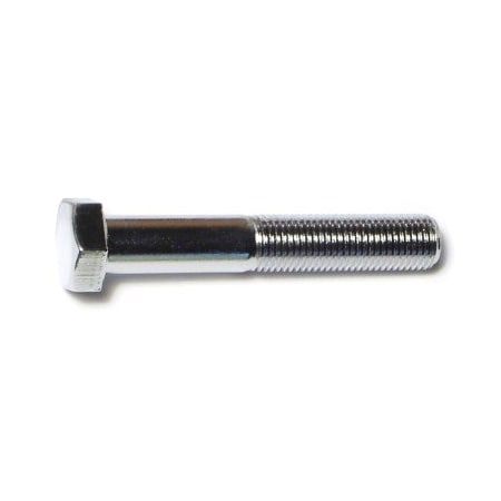 Midwest Fastener Grade 5, 3/8"-24 Hex Head Cap Screw, Chrome Plated Steel, 2-1/4 in L, 10 PK 75307